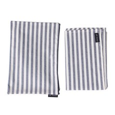 1-2人野餐墊 + 收納袋組合, 條紋海軍藍