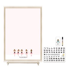 꼬메모이 꼬모보드 블랑 + 랙 유아 자석 칠판 보드세트 + 쥬에 아봉당 한글 자석 + 지우개 랜덤발송 + 마카 랜덤발송, 리틀발레리나, 1개