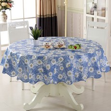 마켓감성 플라워 원형 PVC 방수식탁보, 타입9, 180cm, 1개