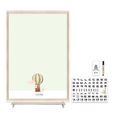 꼬메모이 꼬모보드 블랑 + 랙 유아 자석 칠판 보드세트 + 쥬에 아봉당 한글 자석 + 지우개 랜덤발송 + 마카 랜덤발송, 정글의왕사자, 1개