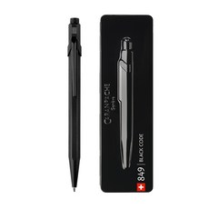 CARAN D'ACHE 瑞士卡達 849 金屬代碼原子筆, 黑色, 1個