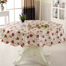 마켓감성 플라워 원형 PVC 방수식탁보, 타입6, 150cm, 1개