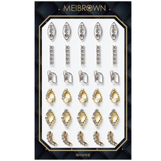 MEIBROWN 珍珠水鑽美甲飾品 P041, 混色, 1個