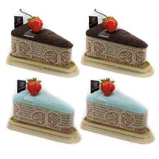 TERRY BAKERY 松月毛巾 三角切片蛋糕 Gori Kitchen Towel, 巧克力棕色，薄荷玉, 4個