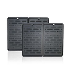 리벳 실리콘 접이식 드라잉 매트 1단 2p, 그레이