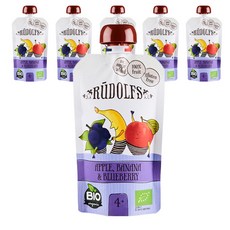 綜合水果泥, 蘋果香蕉藍莓口味, 6包, 110g