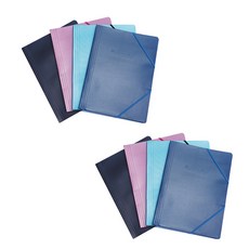 OXFORD 帶狀文件夾 2 A4 x 8p + 透明文件夾 3p 套組, 隨機發貨, 1套