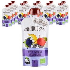 綜合水果泥, 蘋果香蕉藍莓口味, 12包, 110g