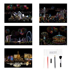 yuelu Scratchbook C2 繪畫 DIY 5件套, 混色