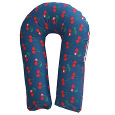 櫻桃兒童U型身體枕含枕芯, 深藍色