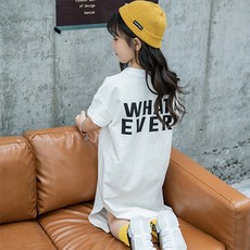 Angel Eye 女童用 WHAT 側開衩長版連身裙