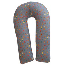 水果兒童U型身體枕含枕芯, 灰色