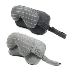 Honey Sleep 一體式睡眠靠墊 2入, 深灰色, 淺灰色