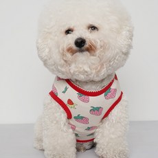 By Damsumi 莓果背心 寵物狗衣服, 紅色