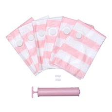 Stack Tree條紋壓縮袋 6入+密封夾 2入+手動壓縮器, 1套