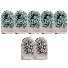 Block Mart 雙面沐浴手套兼身體去角質巾, 隨機出貨, 7個, 1入