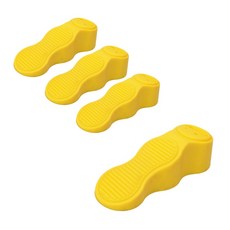 微笑眨眼造型防滑門擋, 黃色, 4入