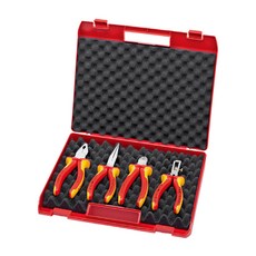 KNIPEX 緊湊型絕緣工具套組 4 00-20-15 275mm, 夾鉗+剝線鉗+長鼻鉗+鉗子, 1組