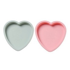 你我矽膠手工蛋糕模 BG002 藍色+粉色愛心套組, 1套