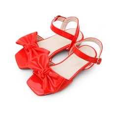 Bimbo Bimba 女孩的光澤絲帶涼鞋