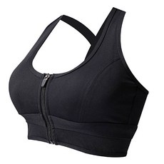 Fitwear 女性前拉鍊交叉運動內衣