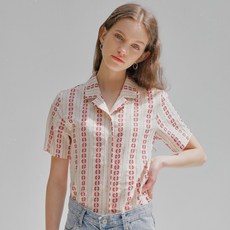 YUP:PE 女士刺繡棉質襯衫