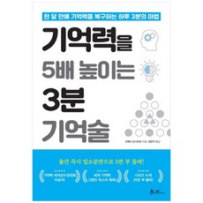 기억력을 5배 높이는 3분 기억술:한 달 만에 기억력을 복구하는 하루 3분의 마법, 이케다 요시히로, 쌤앤파커스