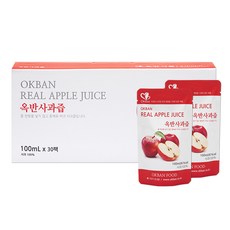 옥반식품 옥반 사과즙, 100ml, 30개