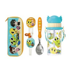LE BARN 辛比的怪怪屋印花學習餐具組+水壺, 混色, 1組