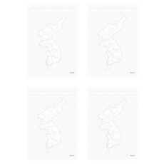 雨後B5韓半島格子墊, 按行政區劃分的韓國地理, 4個