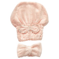 Kong 髮帽+頭帶組, 淺粉色, 1套