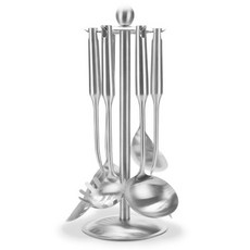 不鏽鋼旋轉式廚具掛架 6頭 B型, 單一顏色, 1個