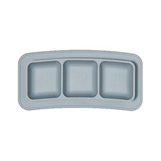 allexa 3格吸盤式迷你餐盤, 灰色