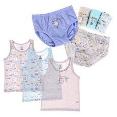 MRKIDS 男孩童獅子印花背心 3入+三角內褲 5入