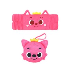 嬰兒碰碰狐鯊魚寶寶沐浴髮帶+沐浴海綿, 1組, 混色