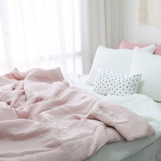3層薄紗莫代爾夏季薄被, 粉色
