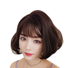 VV GABAL 女性短髮波浪全頂假髮時尚女孩, 粉筆棕, 1個