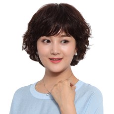 VV GABAL 女款波浪短髮假髮, 深棕色, 1組