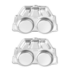 兒童車子造型不鏽鋼餐盤, 單品, 單色