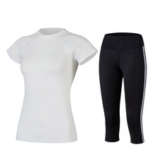 SPICA 女士瑜伽 T 恤 + 7 條打底褲套裝 SPA528706