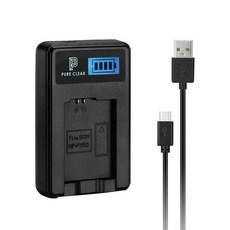 PURE CLEAR Fuji NP-120 LCD 單一USB 相容充電器, 單一商品, 1個