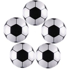 LivingDA 足球鋁箔氣球, 黑色的, 5個