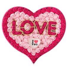 LivingDA 人造花愛玫瑰香皂 100p, 粉色的