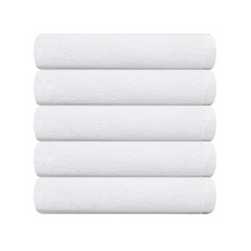 Songwol 松月 30支棉素色毛巾 150g, 白色, 5個
