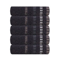 Songwol 松月 Countess Mara Modern Stitch40 毛巾 160g 40支 精梳棉, 深灰色, 5個