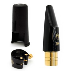 ESM金屬環爵士中音薩克斯風Tenor 7星號嘴+GF束帶+蓋子組, 喉舌（黑色）, 1套