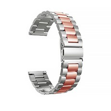 VICHELLE 雙色 Excellent Galaxy Watch 42mm 金屬錶帶 20mm, 粉銀色, 1個