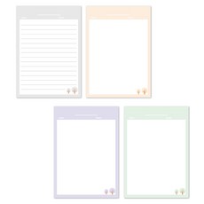 大樹便條紙 4款, 灰色, 橘色, 淺紫色, 黃綠色, 1套, 100枚入