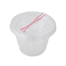 透明平面瑪芬杯 小 100入 + 迷你叉子 100入, 1套