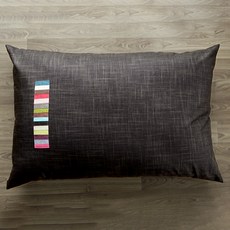 蝴蝶手藝棉花亞麻7支防水大型坐墊, 黑色